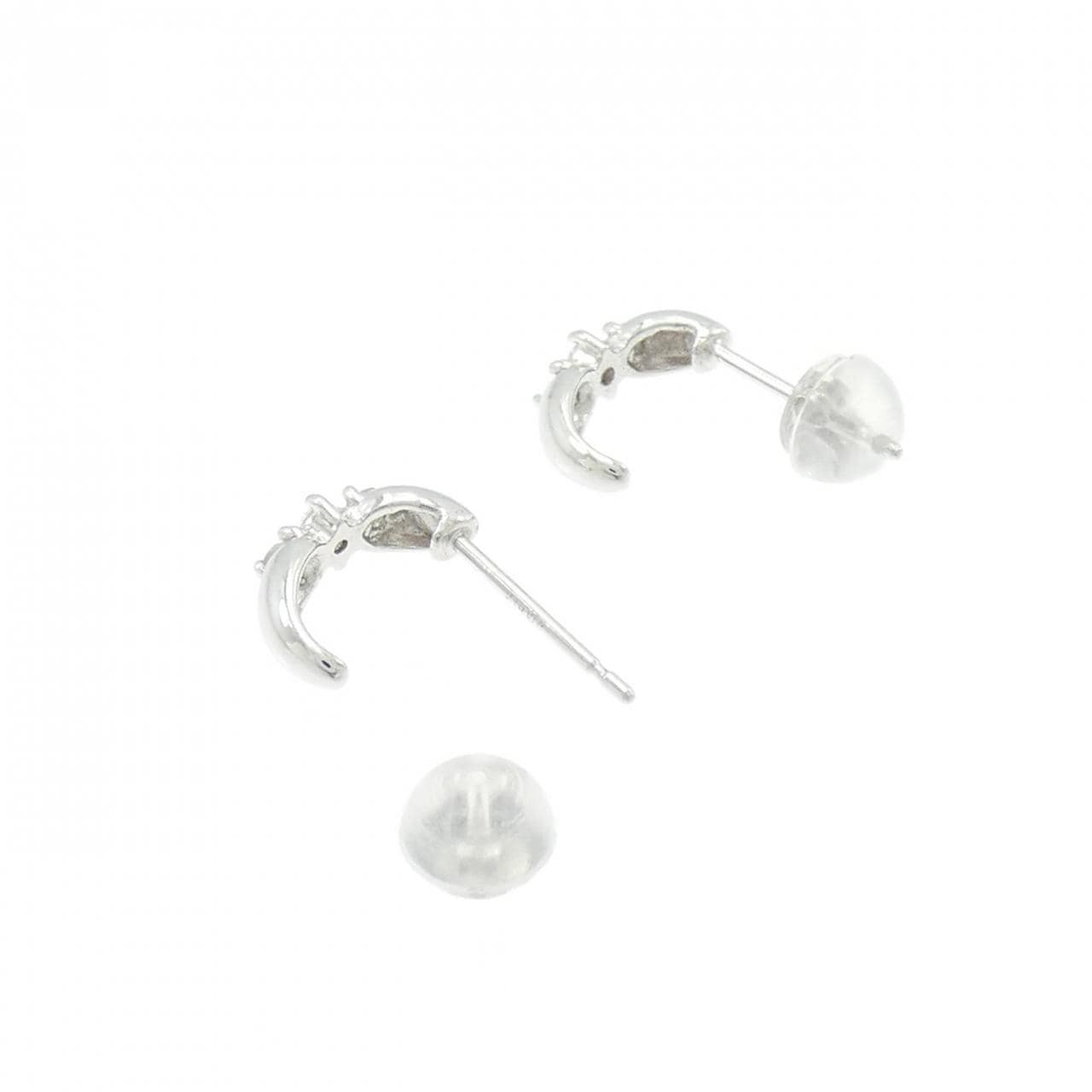K18WG ダイヤモンド ピアス 0.13CT
