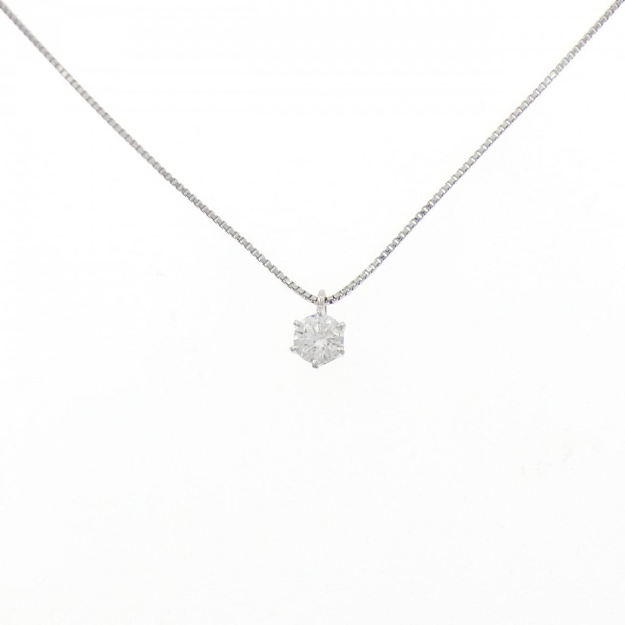PT900/PT850 ソリティア ダイヤモンド ネックレス 0.326CT