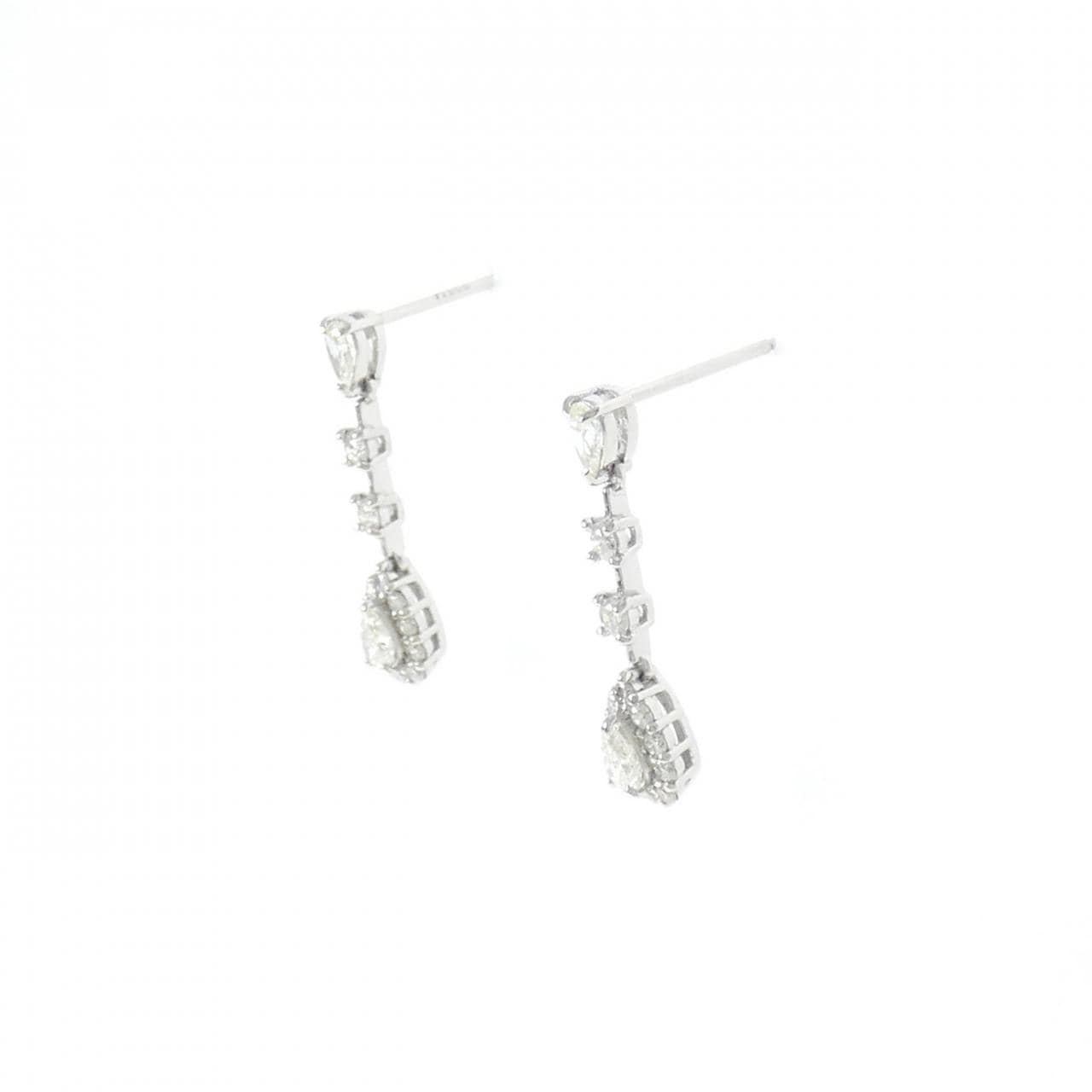 [BRAND NEW] PT900 Diamond earrings 0.60CT
