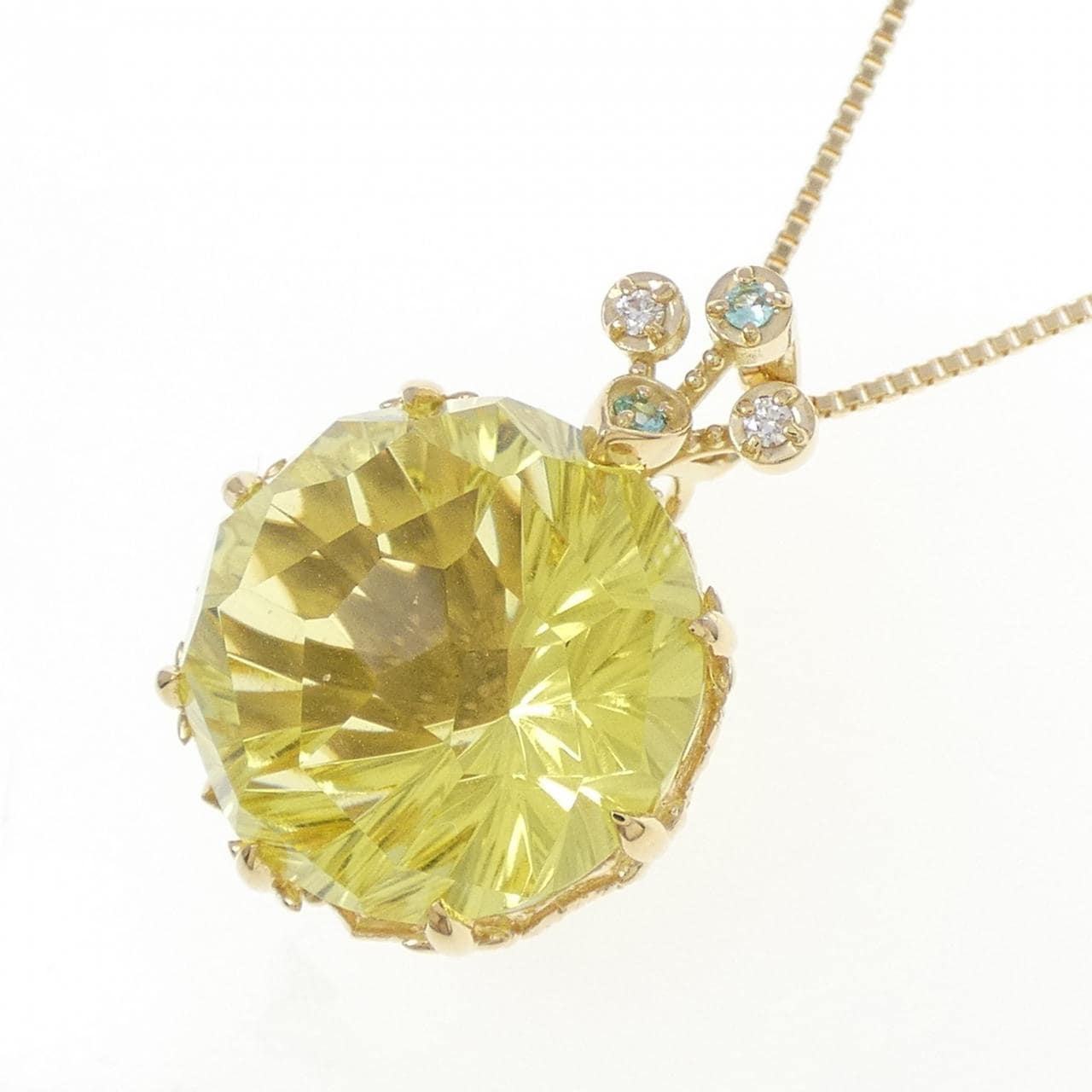 K18YG カラーストーン ネックレス