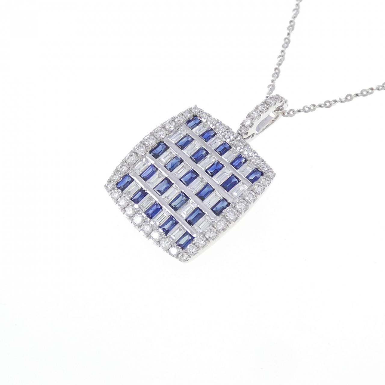K18WG サファイヤ ネックレス 0.71CT