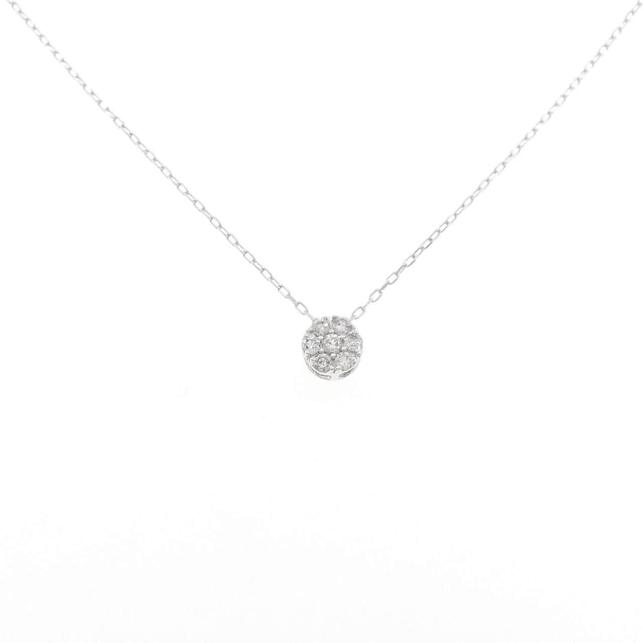 K18WG ダイヤモンド ネックレス 0.2CT