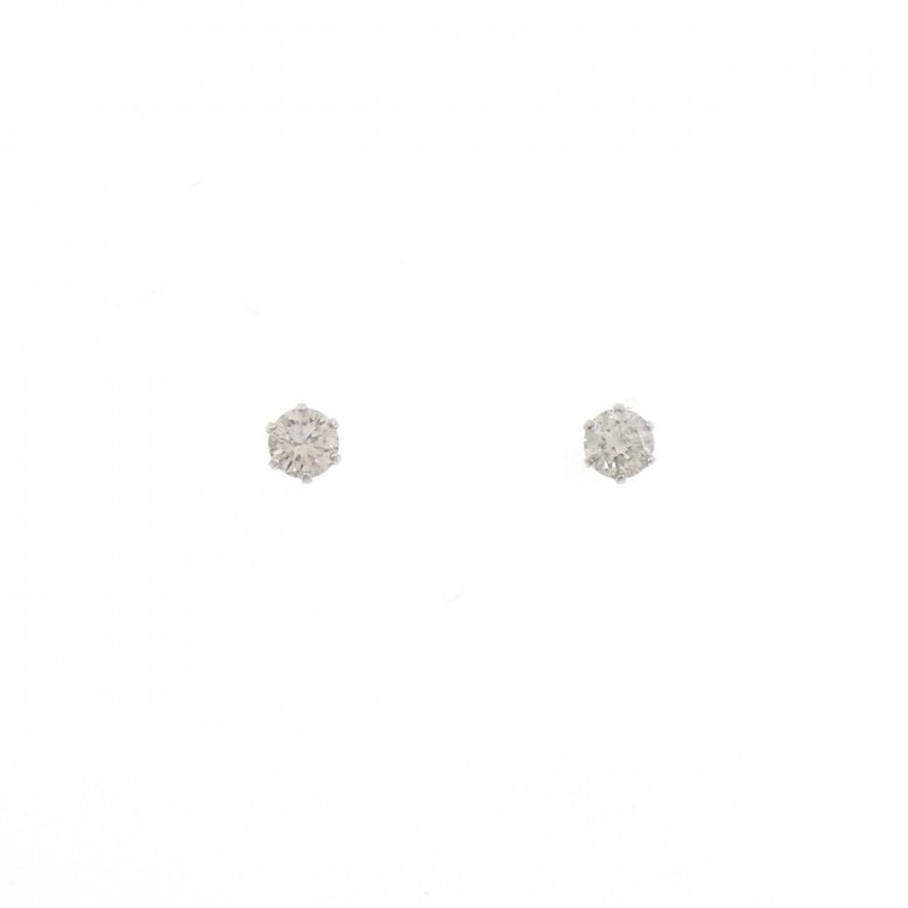 PT900 ソリティア ダイヤモンド ピアス 0.30CT