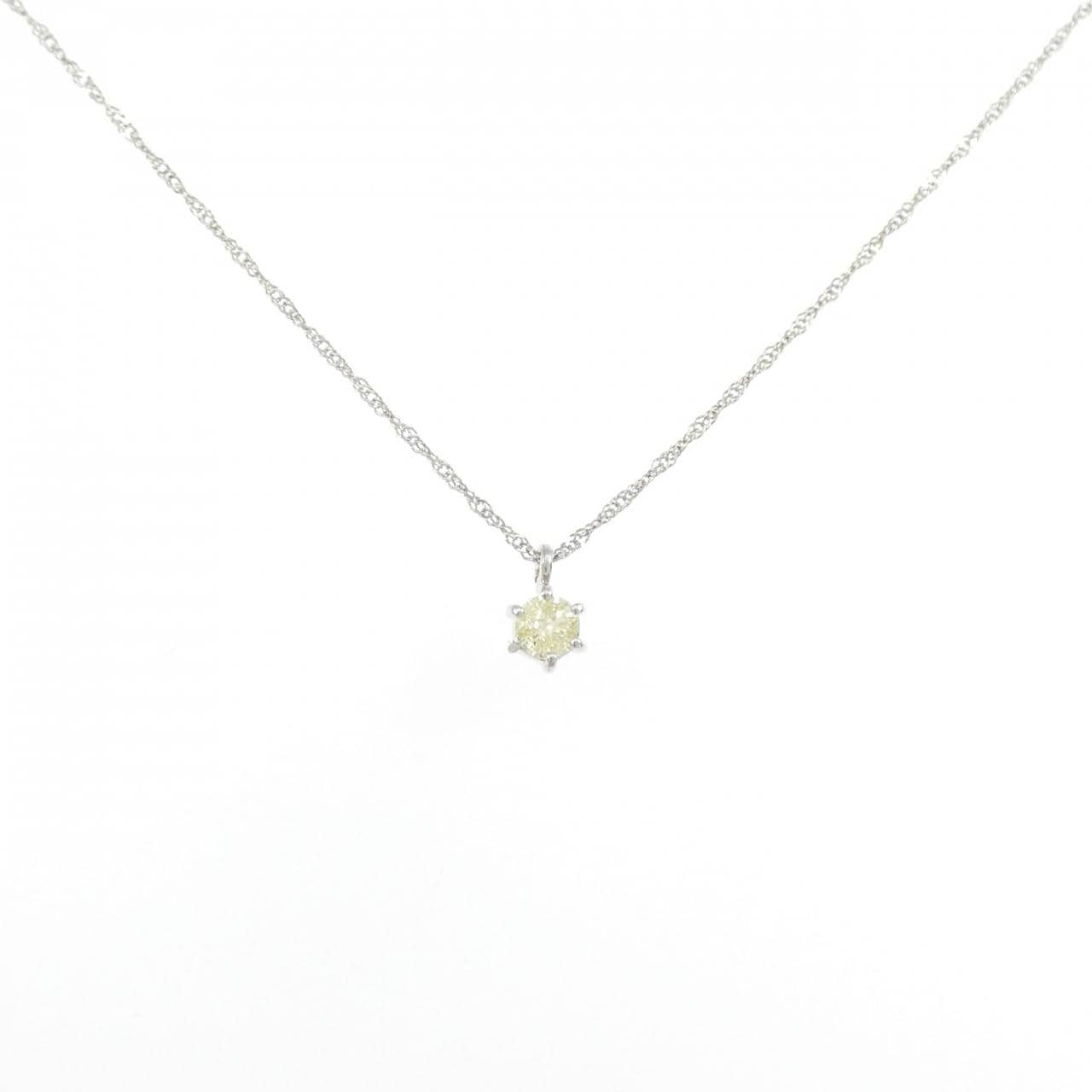 K18WG ダイヤモンド ネックレス 0.1CT