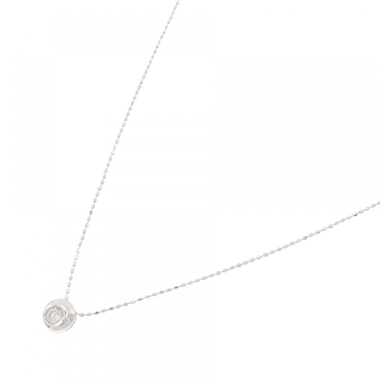 K18WG ダイヤモンド ネックレス 0.10CT
