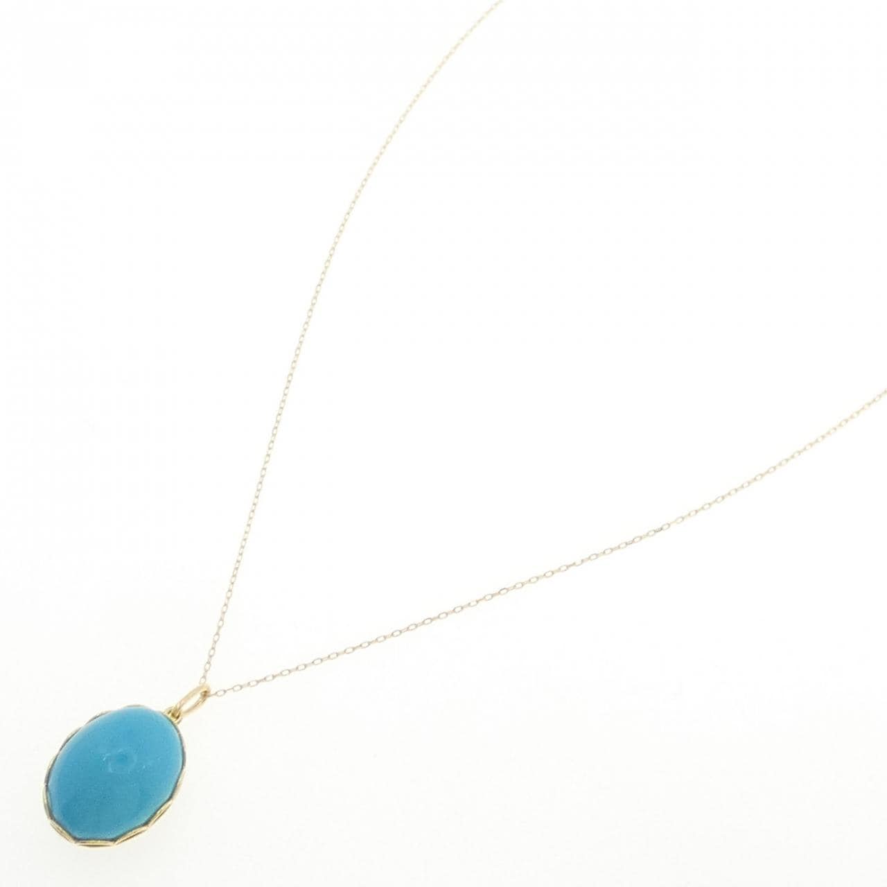 K18YG  ターコイズ ネックレス 5.00CT