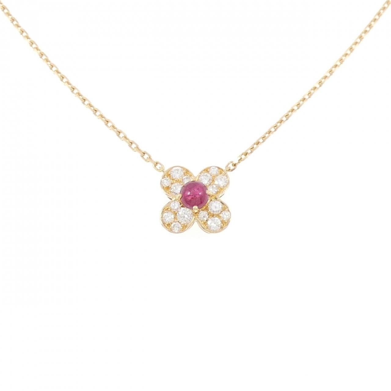【ヴィンテージ】ヴァンクリーフ&アーペル トレフル スモール ネックレス 0.56CT
