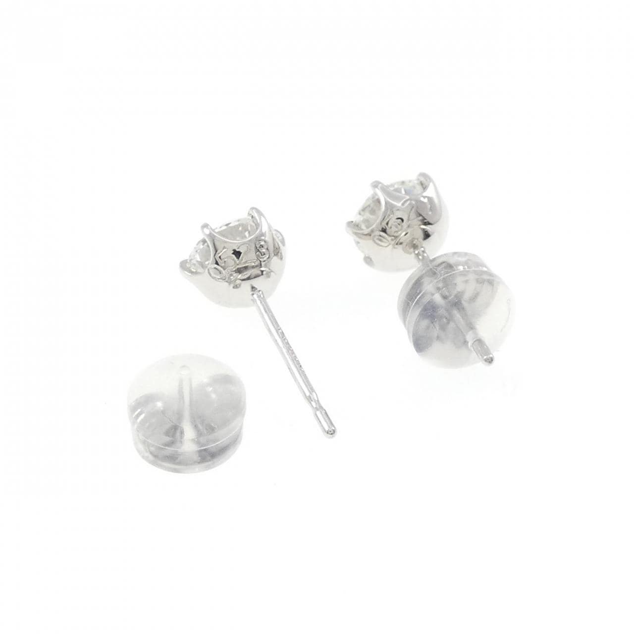 PT900 ダイヤモンド ピアス 0.521CT 0.523CT E-H I1 EXT