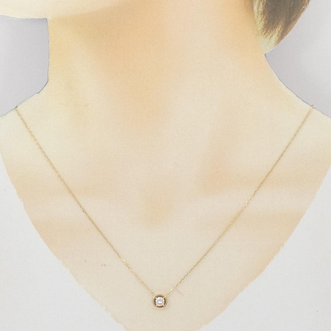 K18YG ダイヤモンド ネックレス 0.28CT