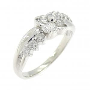 PT900 フラワー ダイヤモンド リング 0.50CT