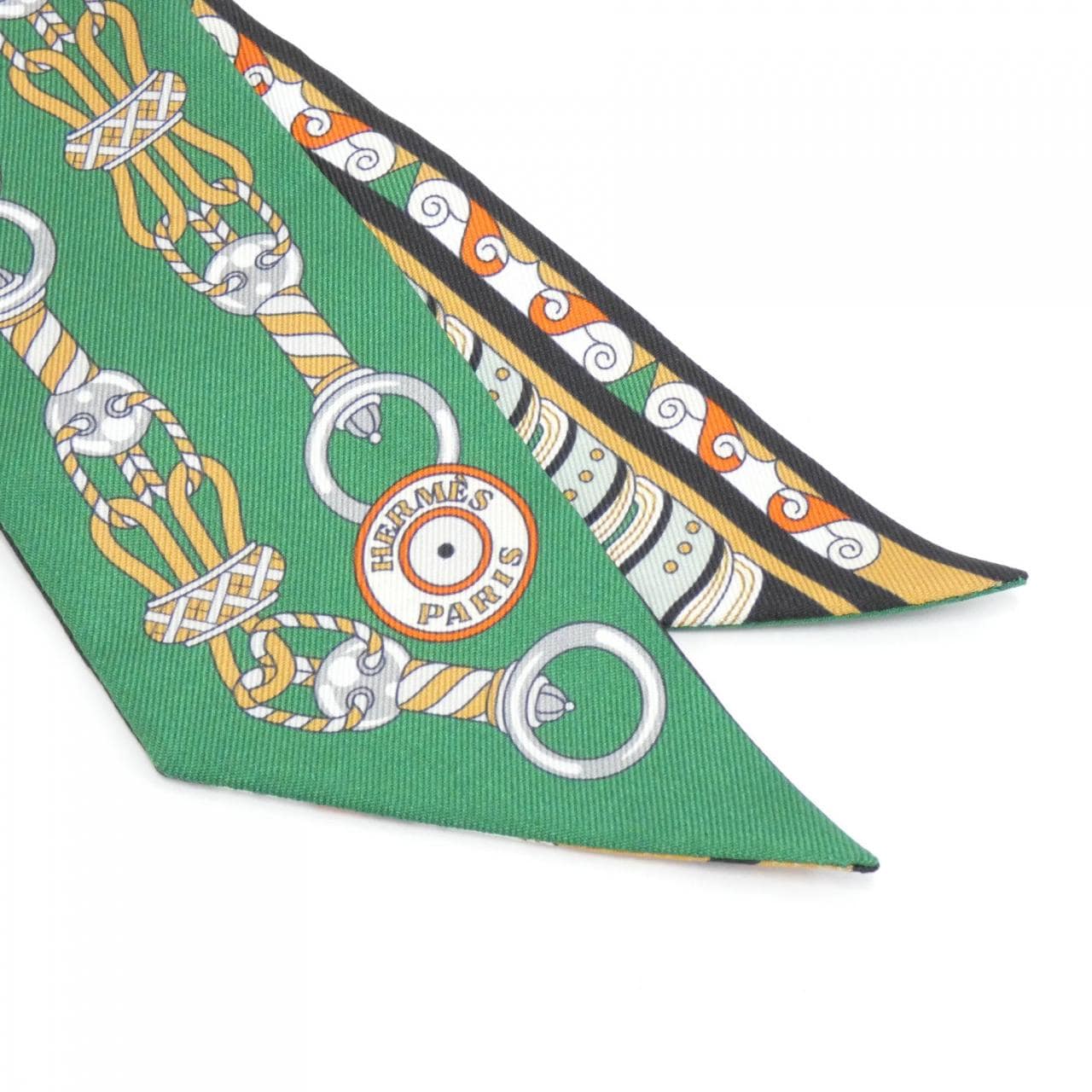 HERMES HARNAIS EN ROSACE Twilly 063853S Scarf