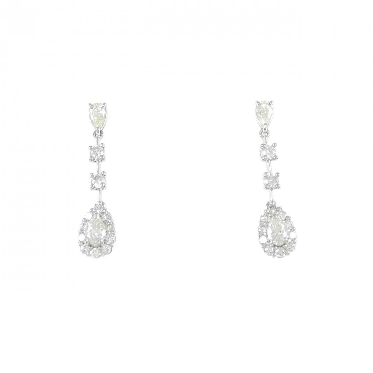 [BRAND NEW] PT900 Diamond earrings 0.60CT