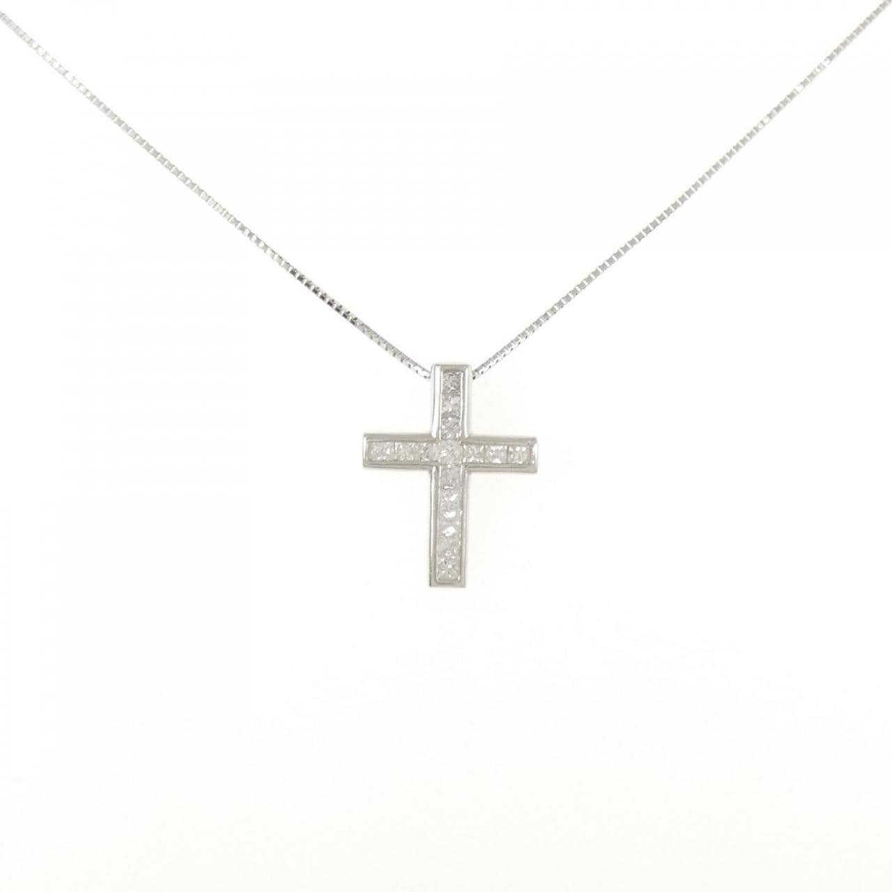 PT900/PT850 クロス ダイヤモンド ネックレス 0.70CT