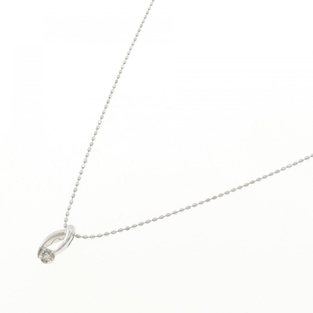 K10WG ダイヤモンド ネックレス 0.05CT