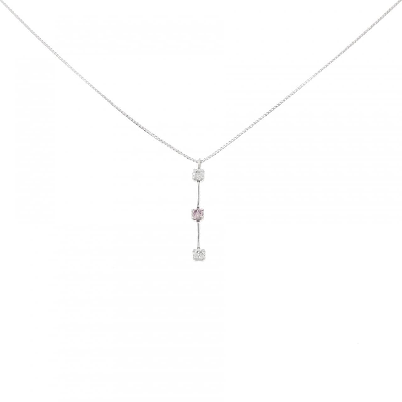 K18WG ダイヤモンド ネックレス 0.130CT