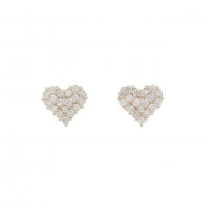 【リメイク】K10YG ハート ダイヤモンド ピアス 0.60CT