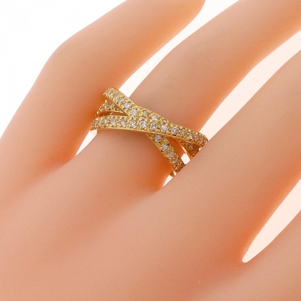 K18YG ダイヤモンド リング 1.30CT