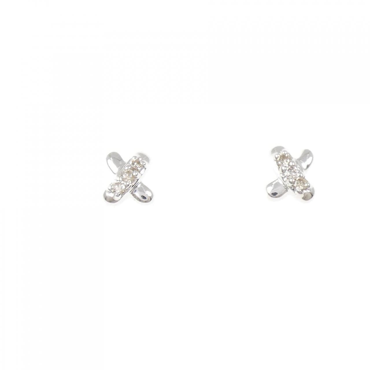 14KWG ダイヤモンド ピアス 0.10CT