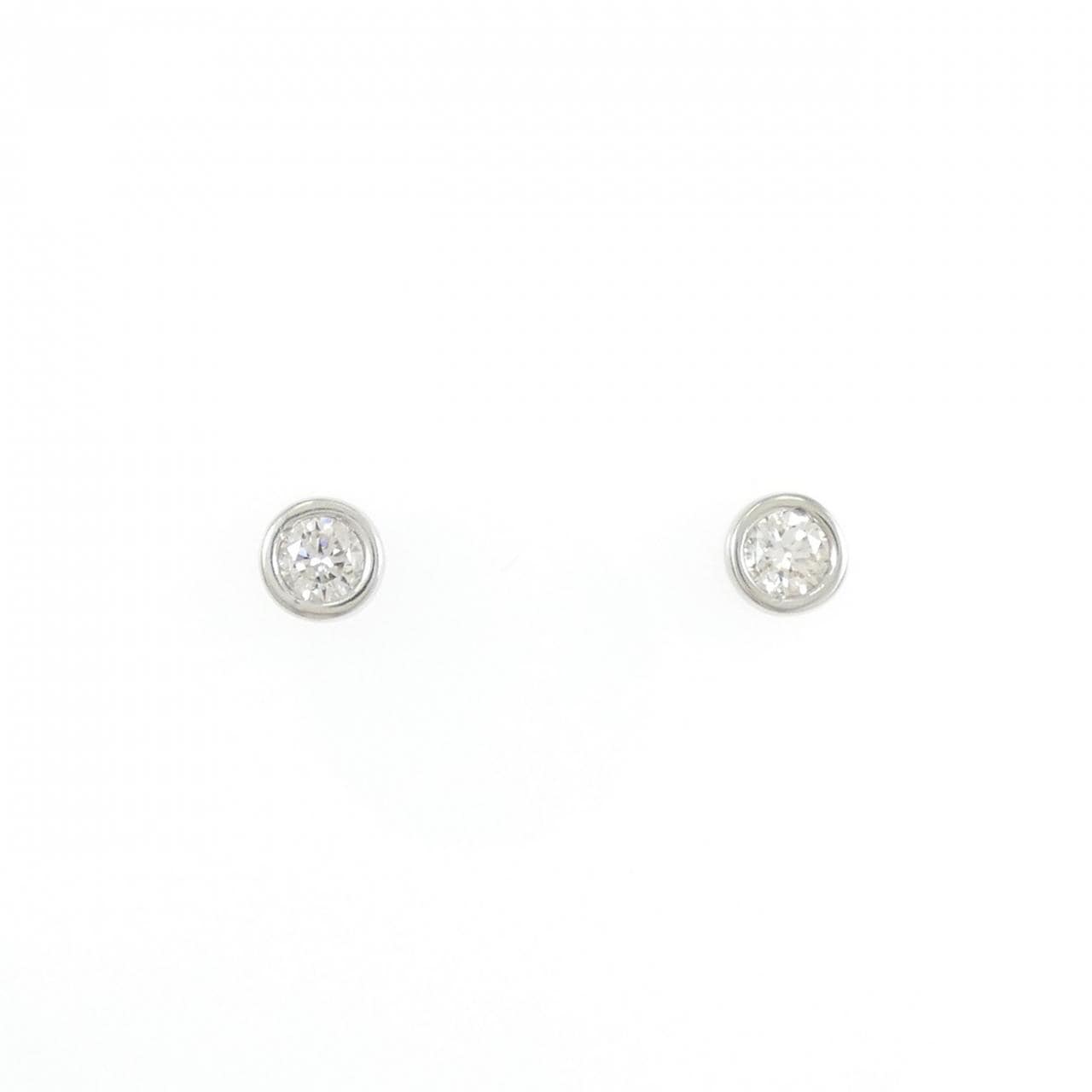 PT900 ソリティア ダイヤモンド ピアス 0.14CT