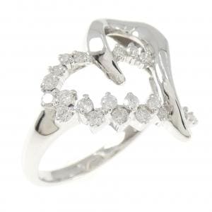 K14WG ハート ダイヤモンド リング 0.30CT