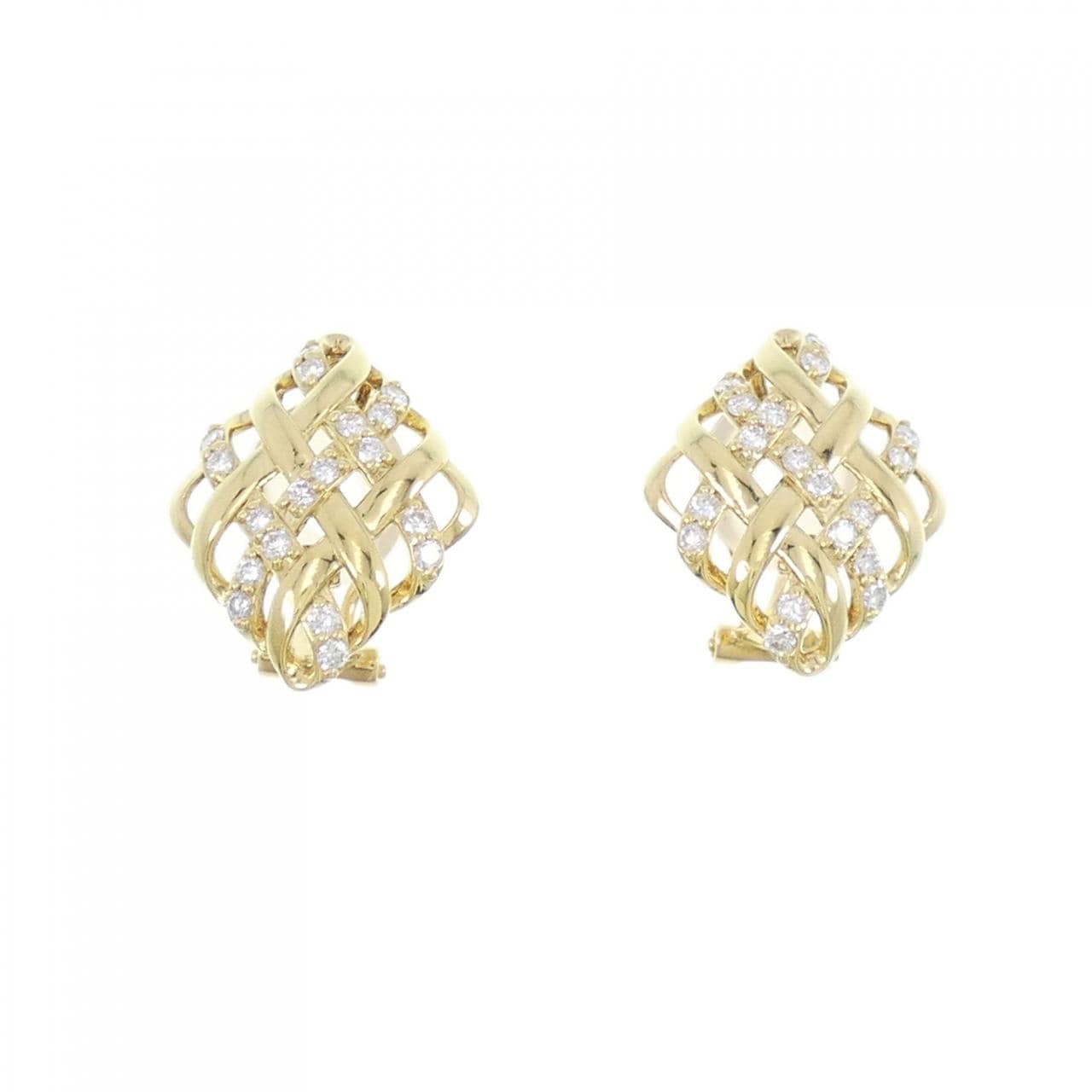 [BRAND NEW] K18YG Diamond Earrings 0.40CT