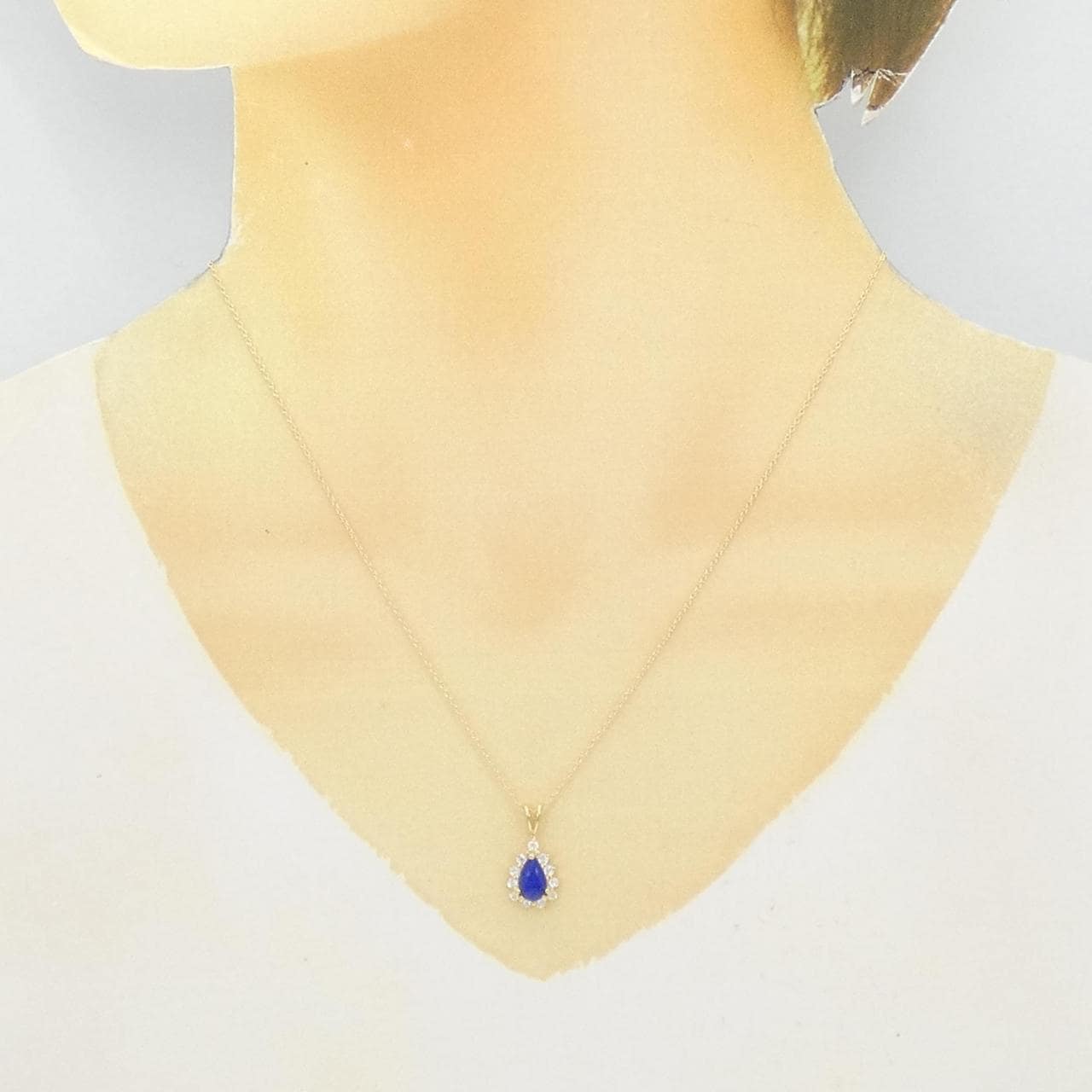 K18YG lapis lazuli necklace