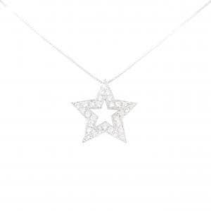 K18WG スター ダイヤモンド ネックレス 1.01CT