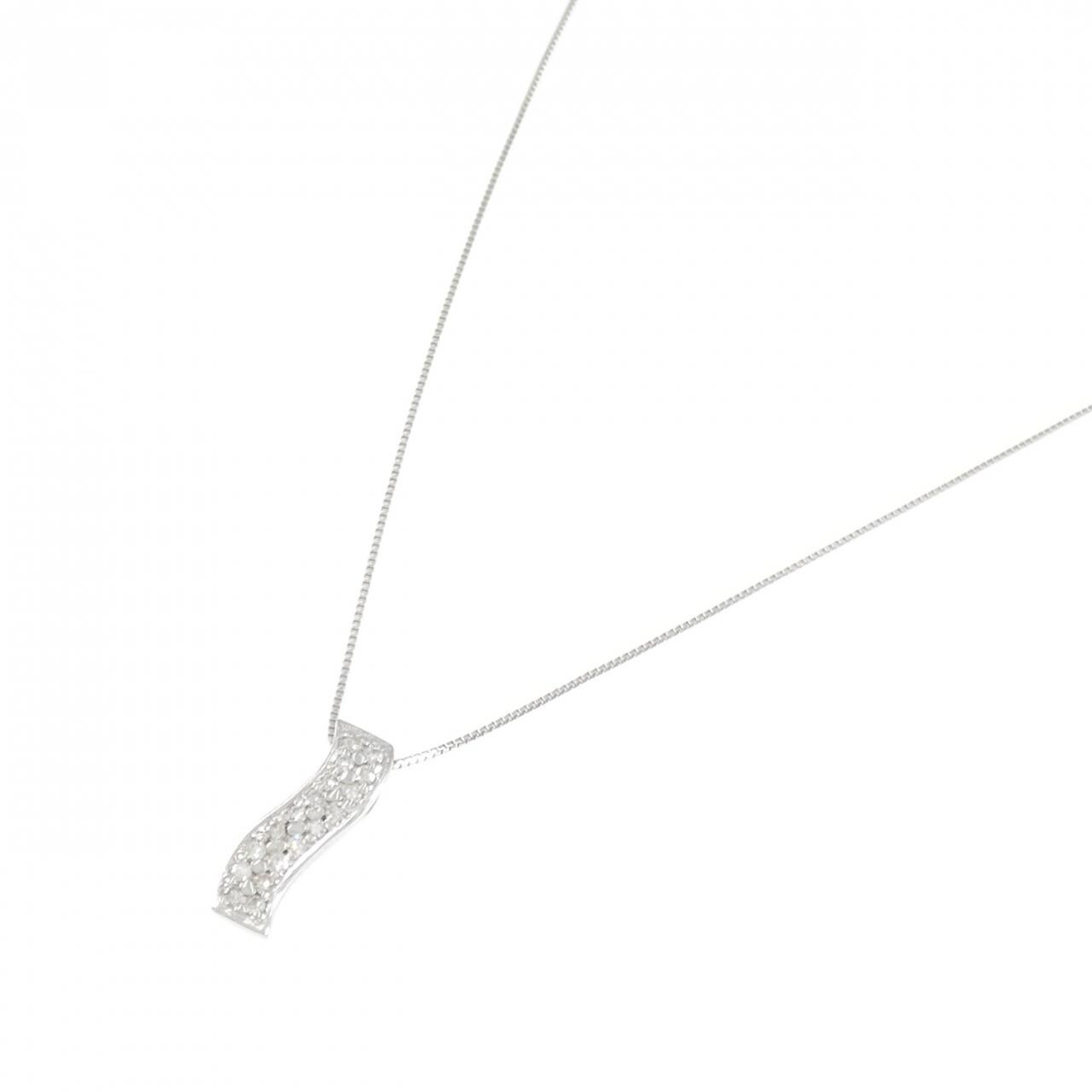 K14WG/K10WG ダイヤモンド ネックレス 0.20CT