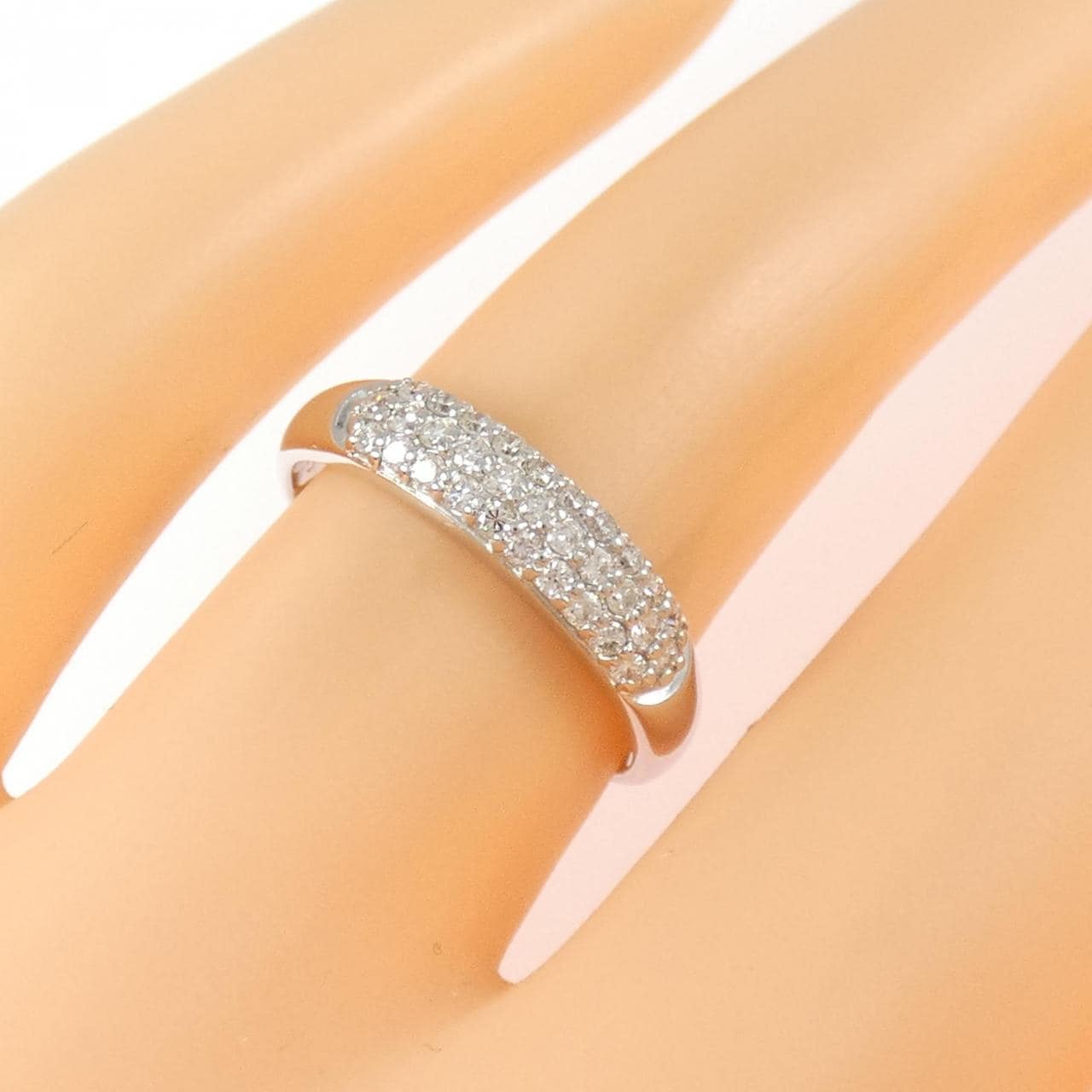 K18WG ダイヤモンド リング 0.25CT