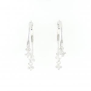 K18WG ダイヤモンド ピアス 0.30CT