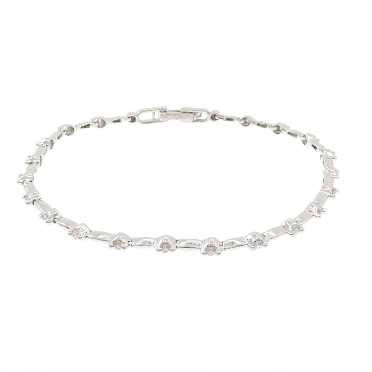 K18WG ダイヤモンド ブレスレット 0.40CT