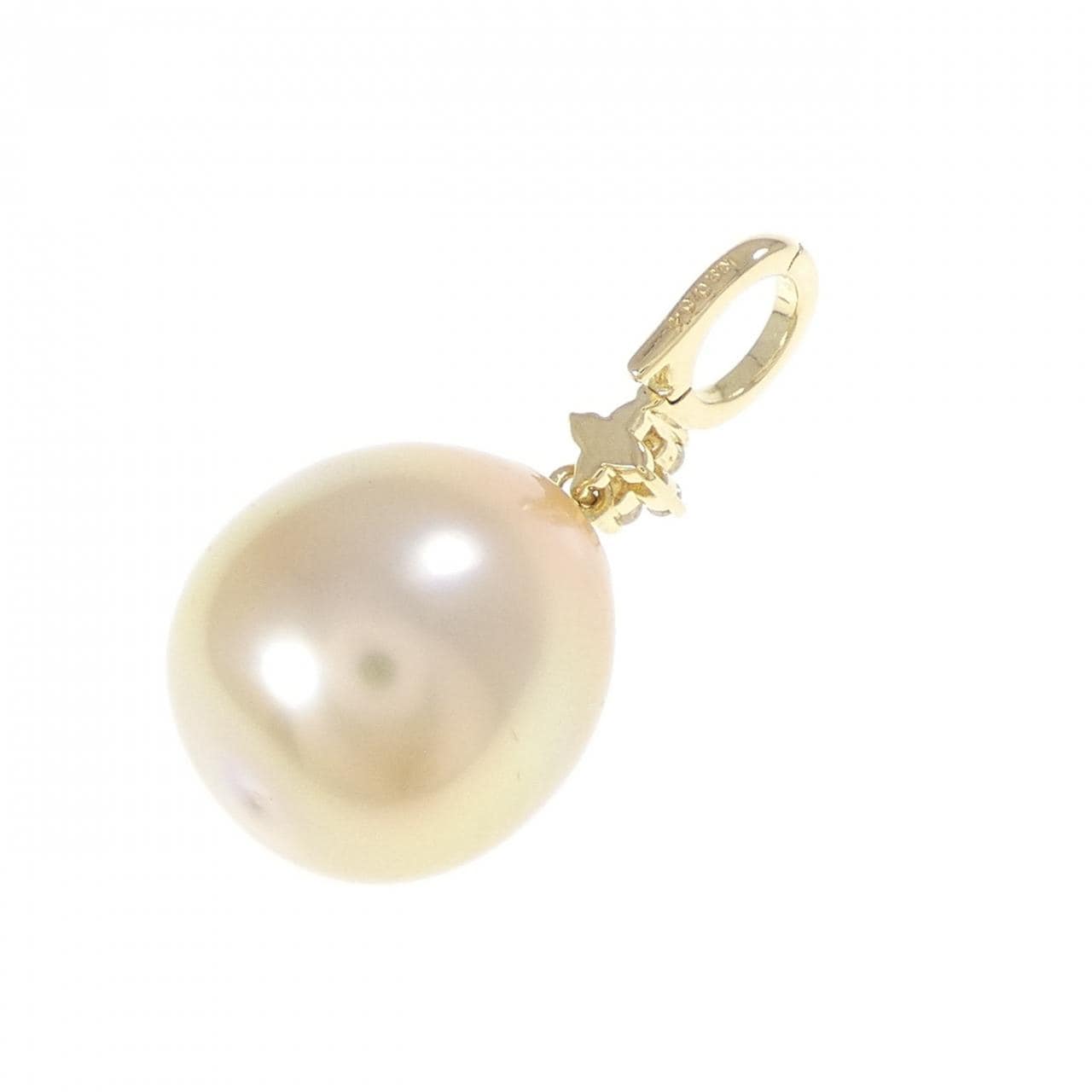 K18YG 白蝶パール ペンダント 12.9mm