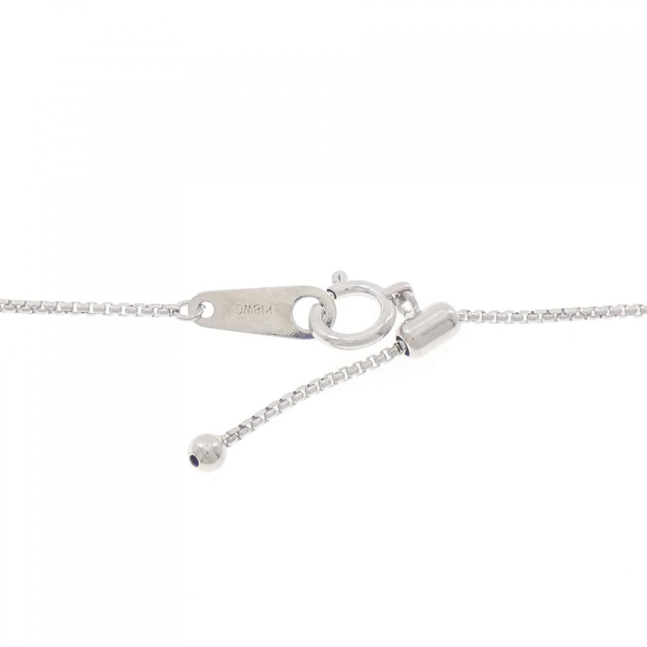 K18WG ハート パヴェ ダイヤモンド ネックレス 0.70CT
