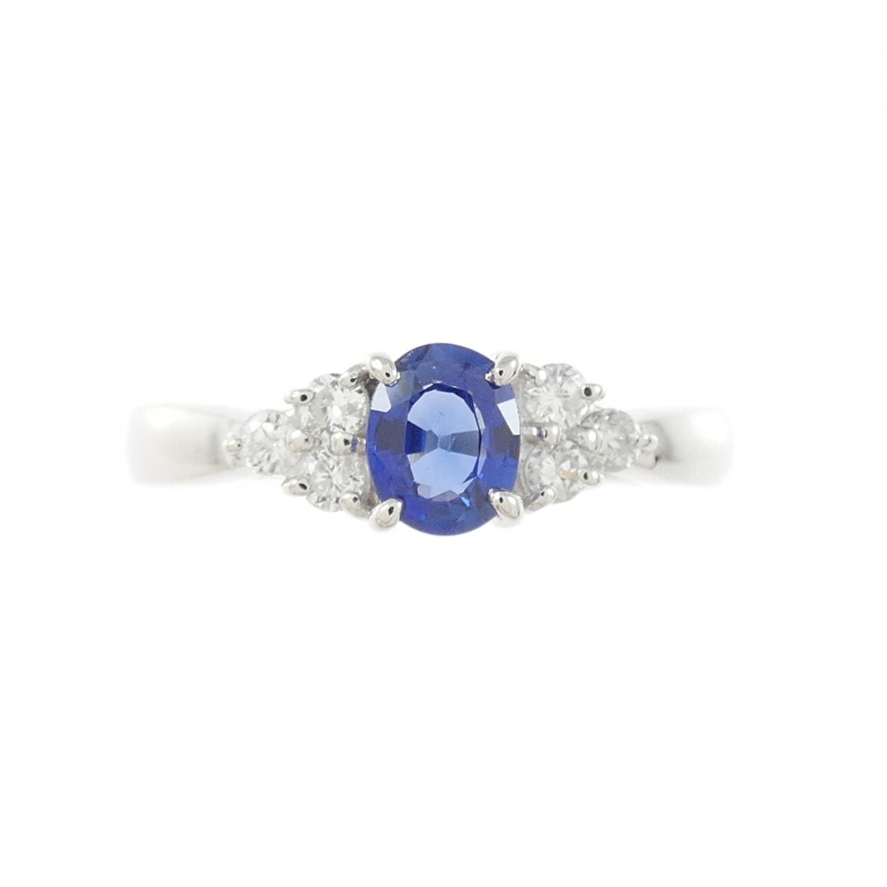 PT900蓝宝石戒指0.33CT