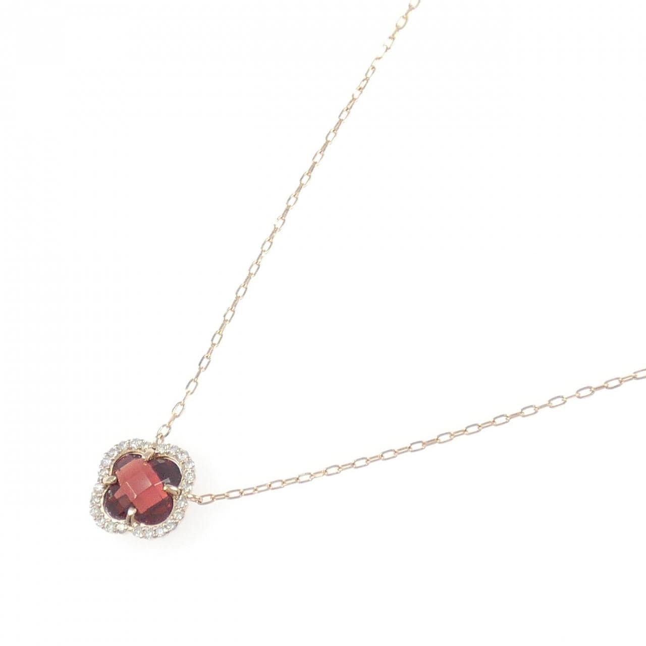 K18PG ガーネット ネックレス 1.71CT