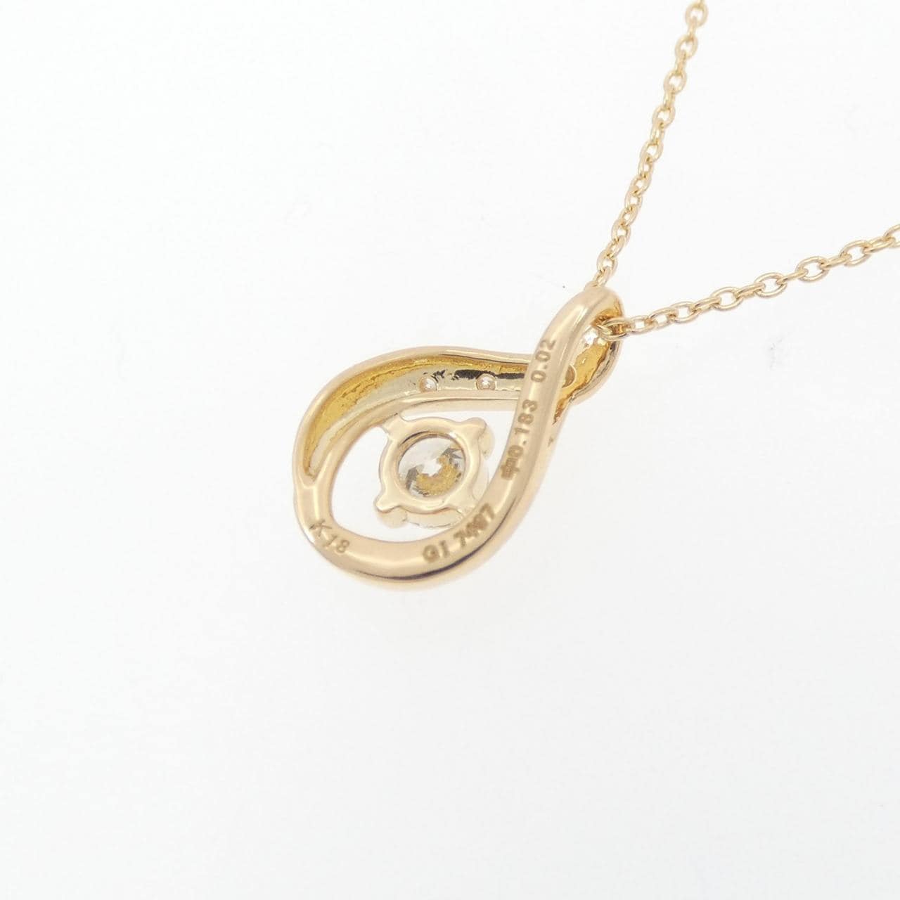 K18YG ダイヤモンド ネックレス 0.183CT