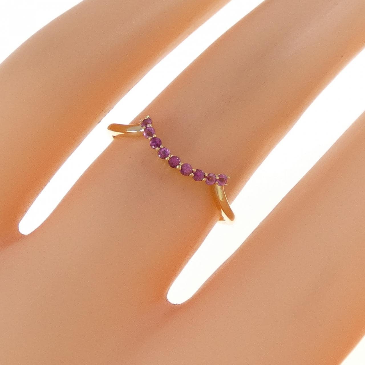 K18YG トルマリン リング 0.08CT