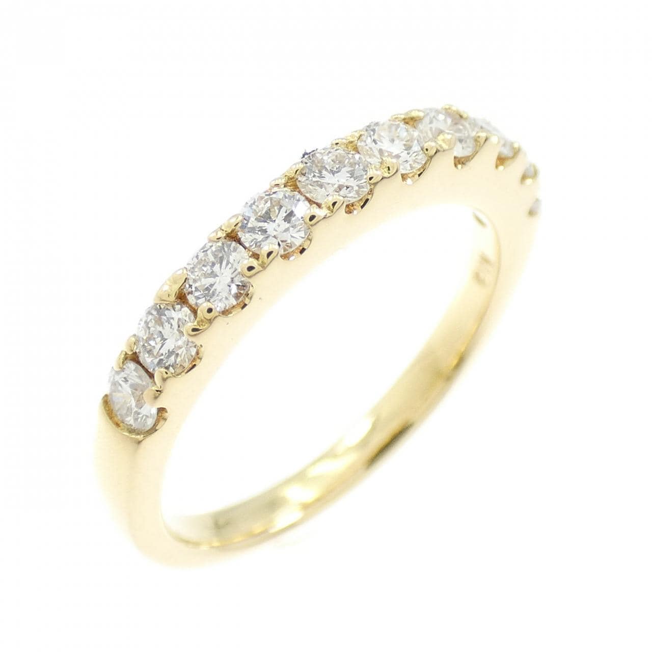 K18YG ハーフエタニティ ダイヤモンド リング 0.36CT
