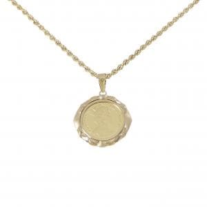 K18/750(枠) コイン ネックレス