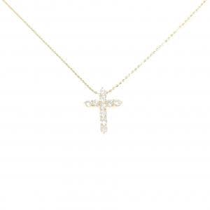 K18YG クロス ダイヤモンド ネックレス 0.50CT