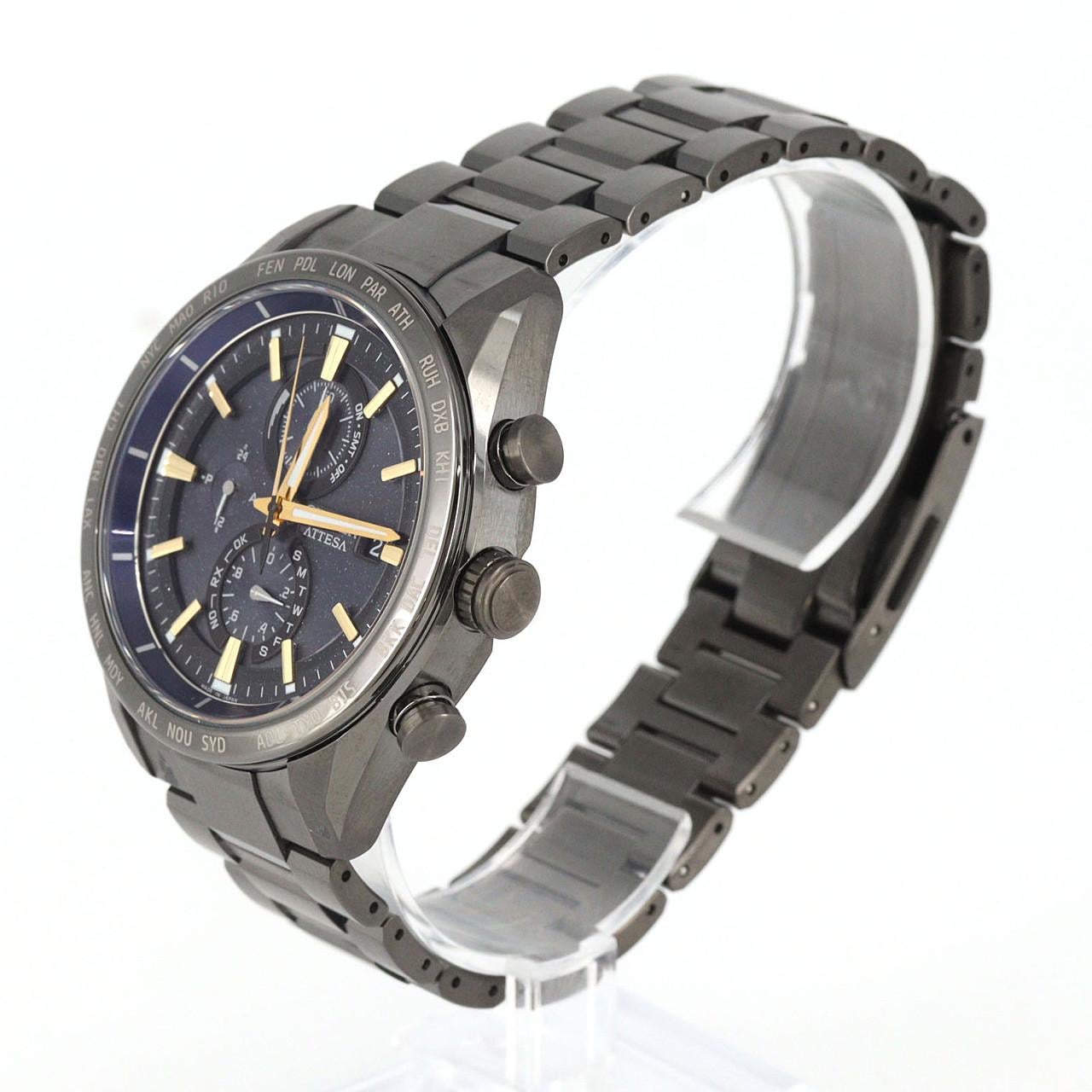 シチズン アテッサ JAXA ラベル HTV-X 電波時計 LIMITED H800-A1CN20L/AT8289-67E TI ソーラークォーツ