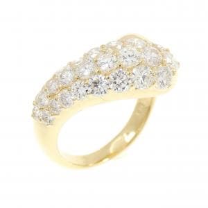 K18YG パヴェ ダイヤモンド リング 1.62CT