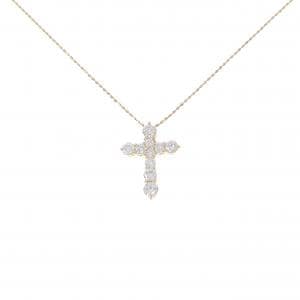 K18YG クロス ダイヤモンド ネックレス 1.00CT