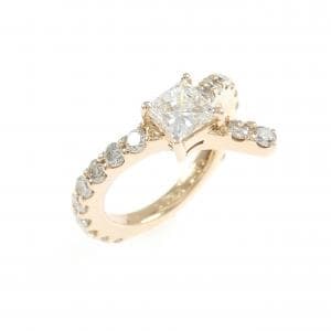 K18PG ダイヤモンド ピンキーリング 0.43CT