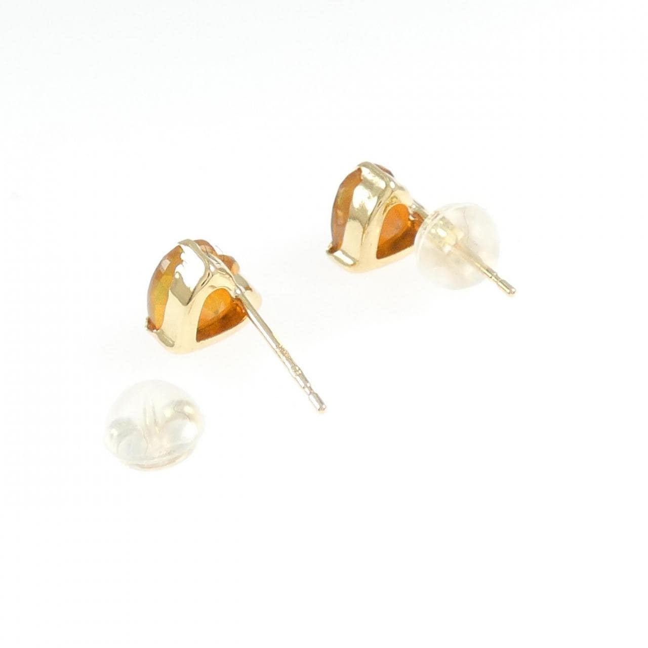 K18YG ハート オパール ピアス 1.0CT