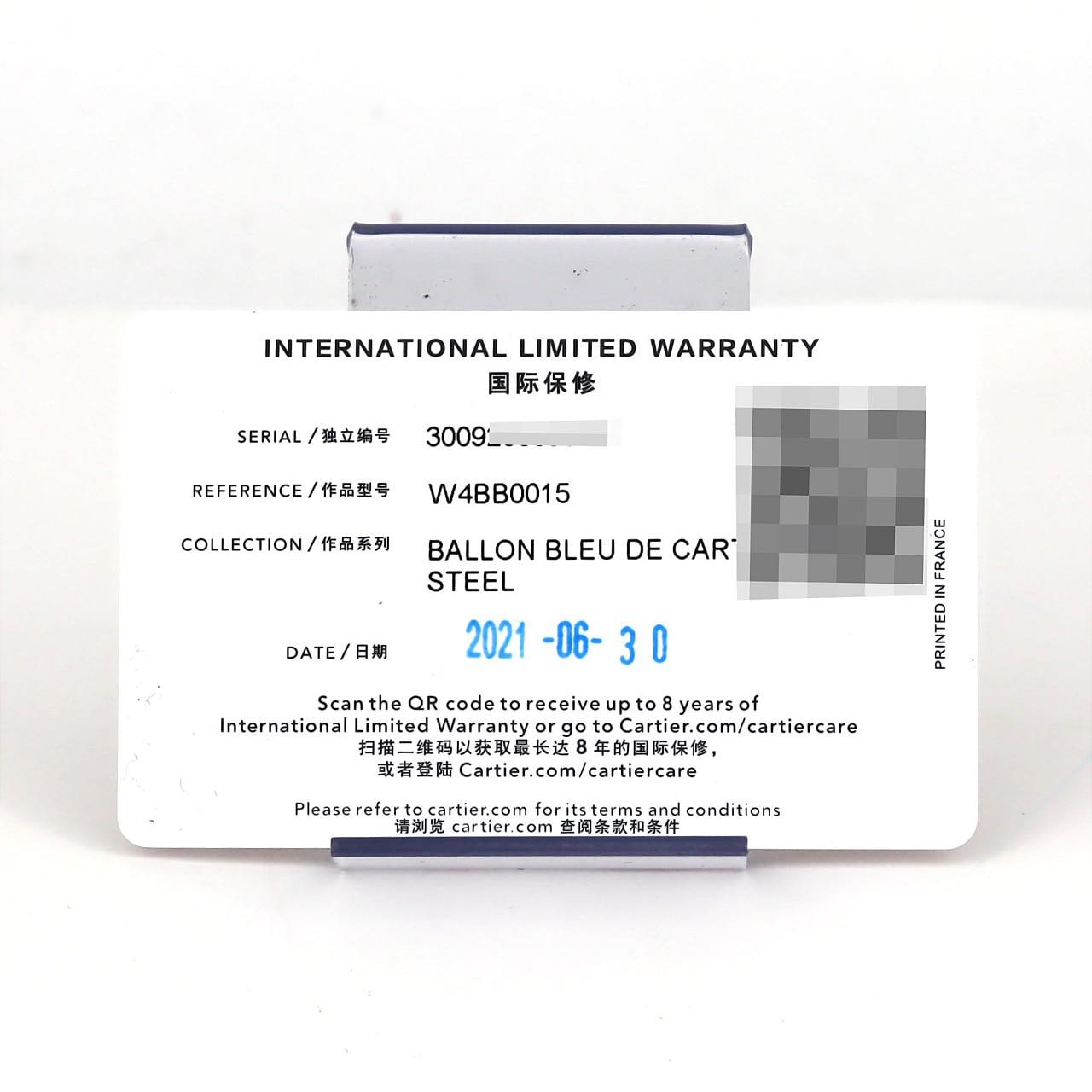 カルティエ バロンブルーSM/D W4BB0015 SS クォーツ