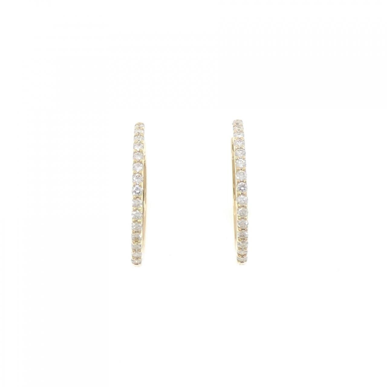 【リメイク】K18YG フープ ダイヤモンド ピアス 0.30CT