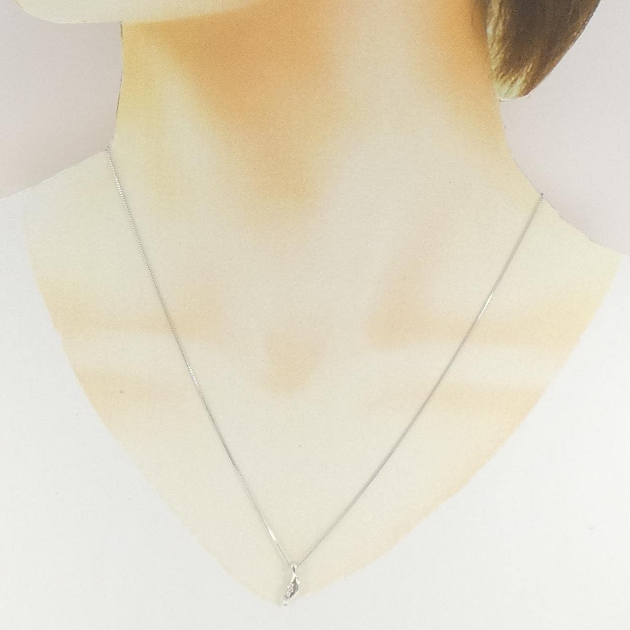 K18WG ダイヤモンド ネックレス 0.06CT