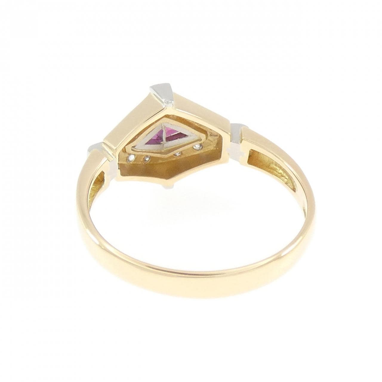 K18YG/PT900 ルビー リング 0.32CT