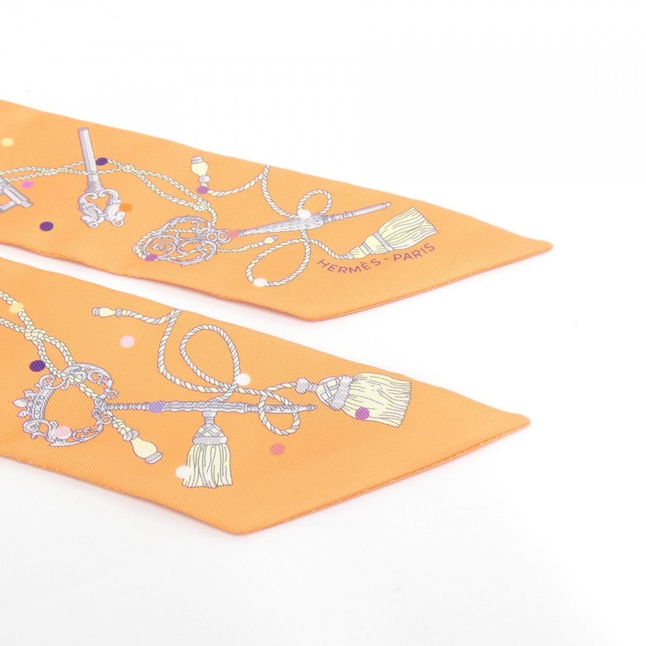 【未使用品】エルメス LES CLES A POIS ツイリー 063871S スカーフ
